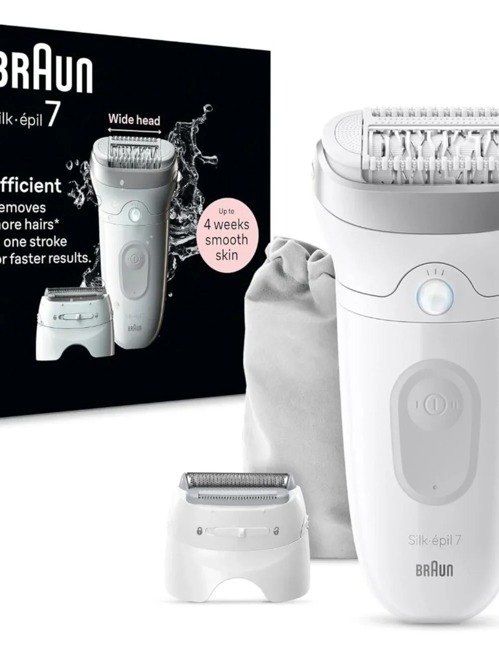 Braun Epilator Silk-épil 7, Hair Removal Device, Women Shaver & Trimmer